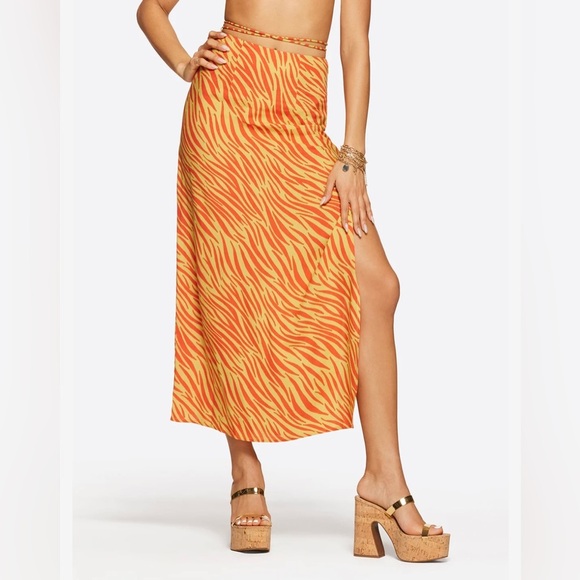 NWT Jessica Simpson Maxi Length Skirt Zebra Print - Picture 1 of 5